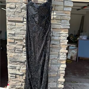 Elegant Black Sequin Gown